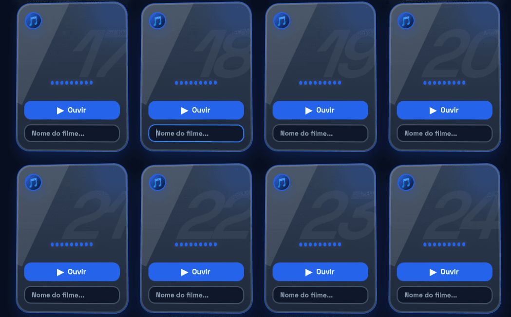 Cards do jogo MoviePops